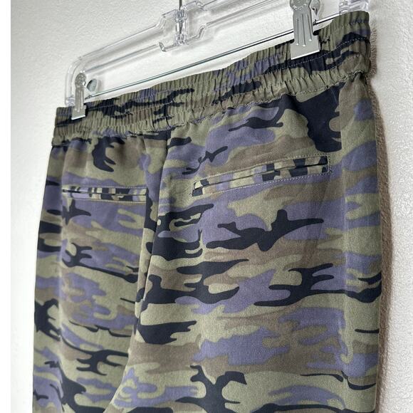 Sanctuary Green Black Blue Camo Print Cinch Waist Banded Joggger S - Picture 7 of 11